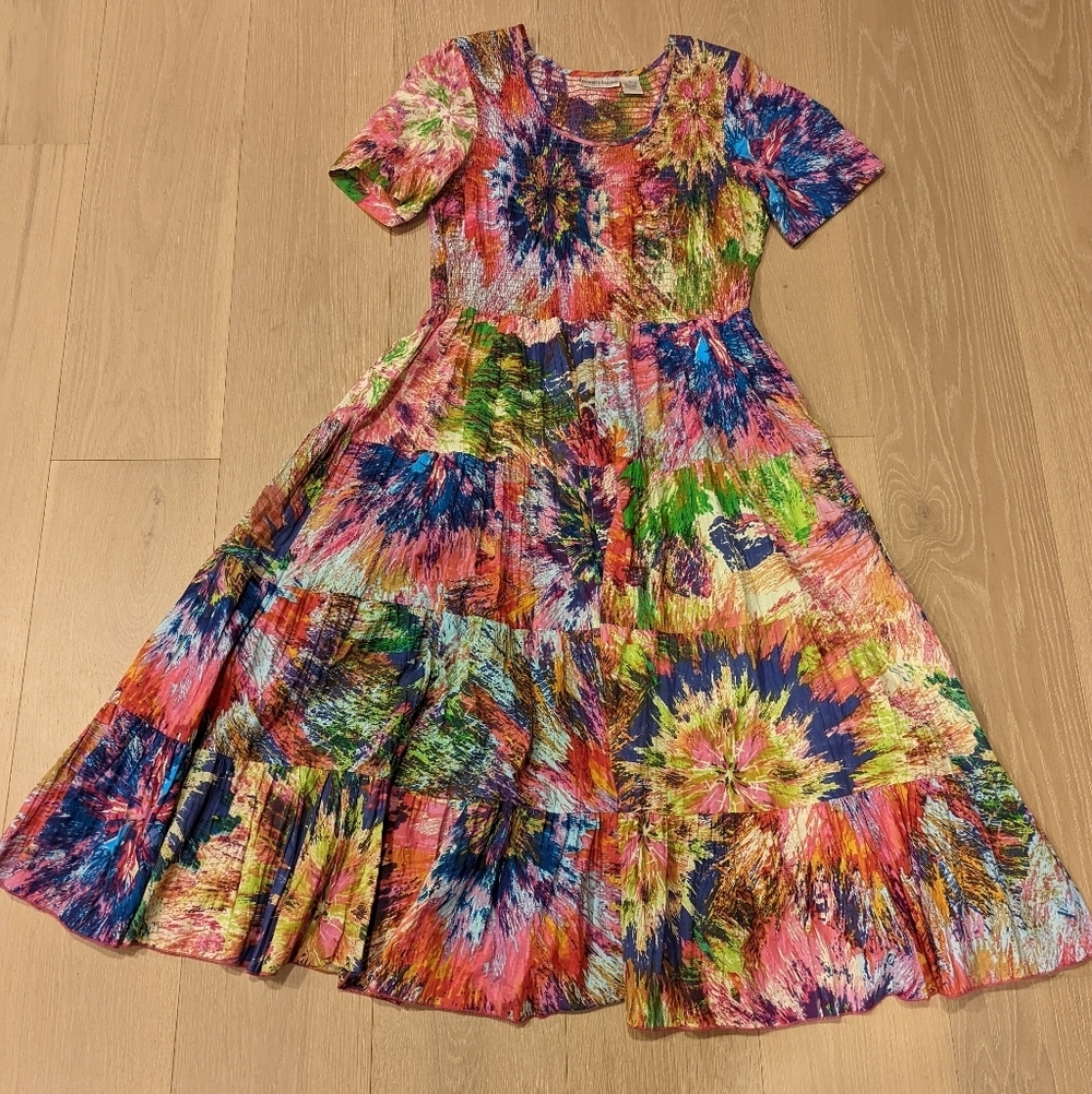 Colorful Tie-Dye Maxi Dress